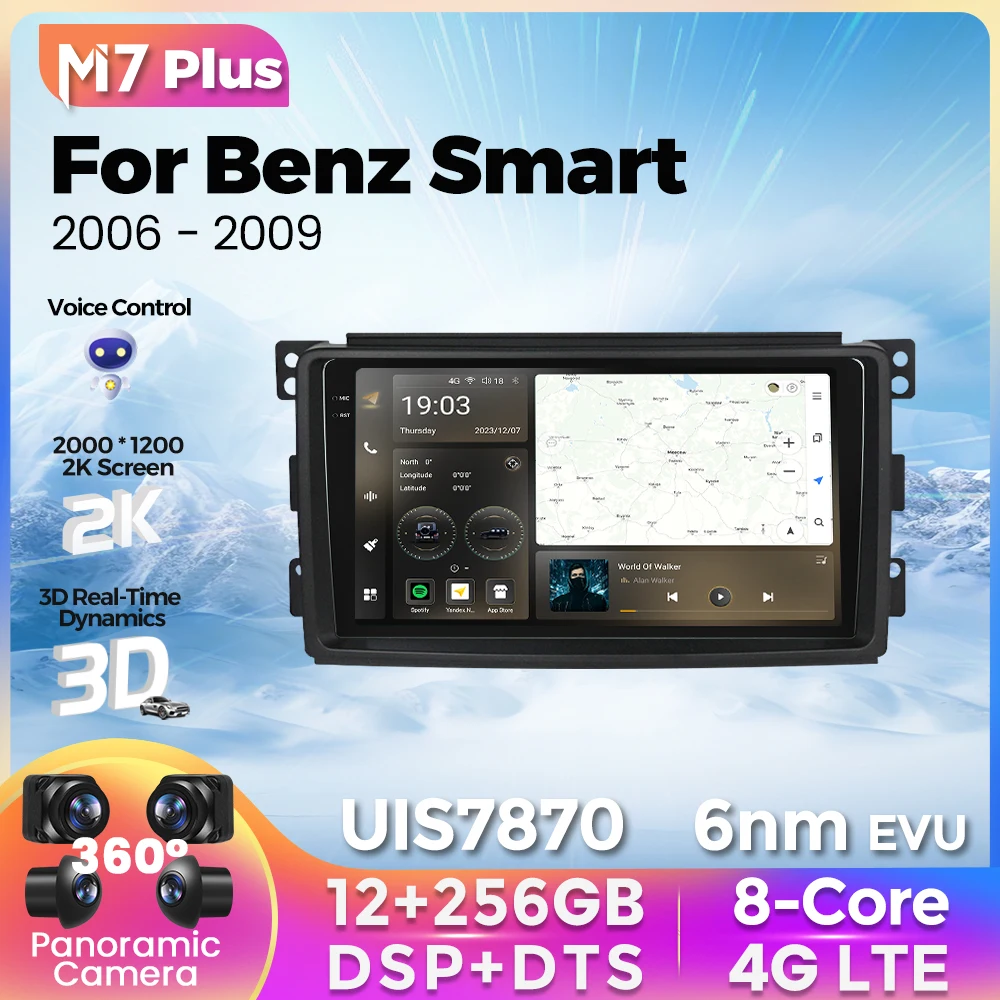 

Автомобильный мультимедийный видеоплеер Android 13 для Mercedes Benz Smart Fortwo W451 2011 - 2015 стерео сенсорный экран GPS 256 ГБ автомобильное радио