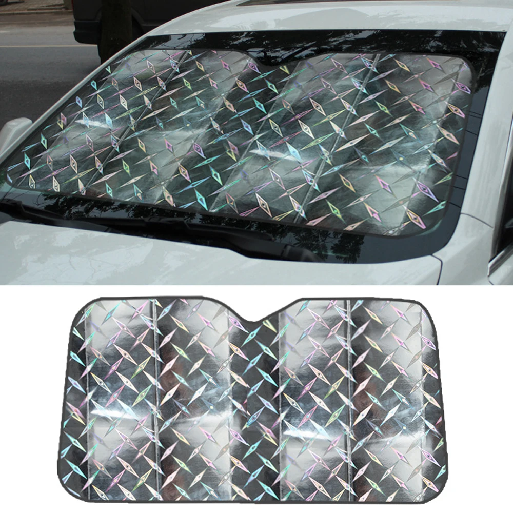 1pcsCarCarSunshadeCoverFoldableWindshieldLaserfilmVisorCover