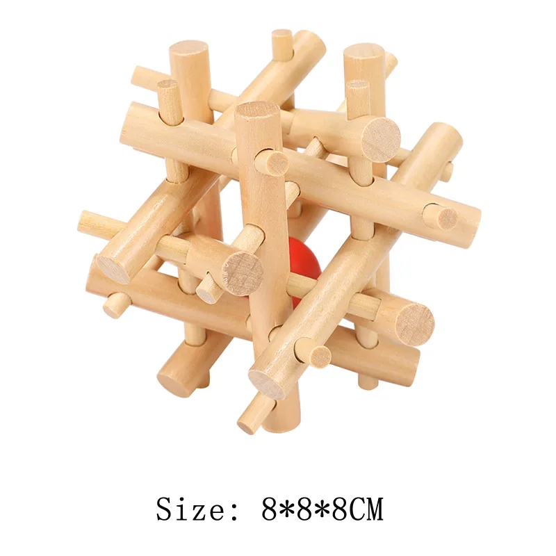Wooden 3D Brain Teaser Puzzle - Montessori Educational Toy
