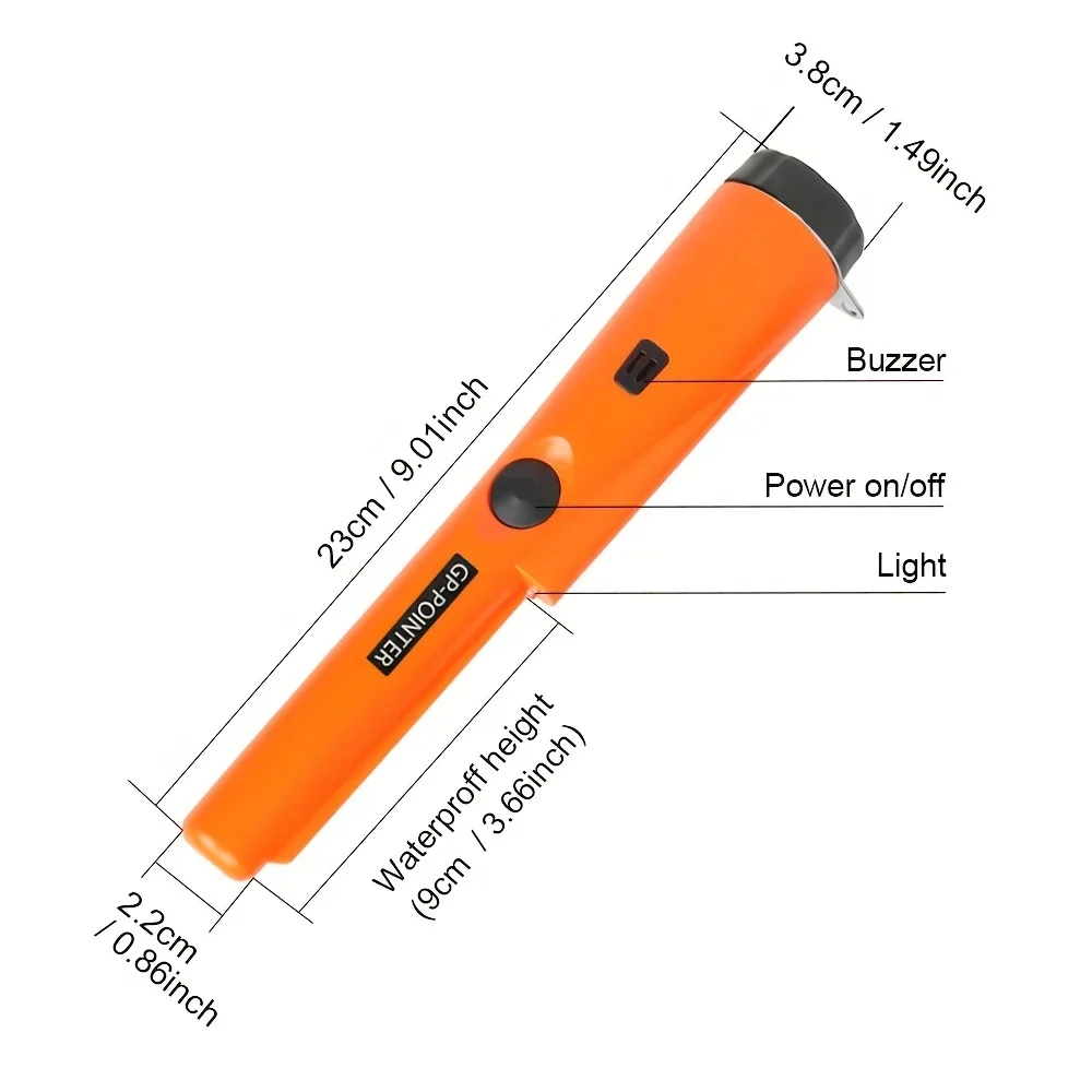 Metal Detector Handheld Metal Detector GP-pointer Waterproof Positioning Rod Detecting Bracelet LED Lights