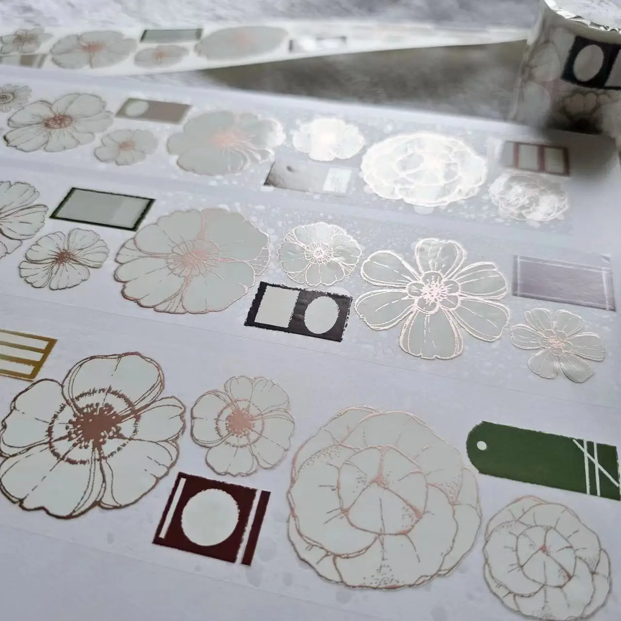 1 Loop Fairy Maru Vintage Flower Roll 19 The World In Bubbles Washi PET Tape für Kartenherstellung, Planer, DIY, dekorativer Aufkleber – Detail 3