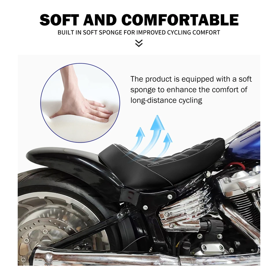 Rear Passenger Seat Pillion For Harley Softail Slim FLSL For Street Bob - View #7