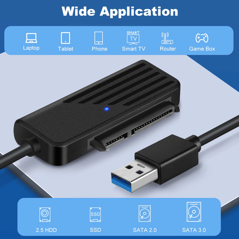 SATA USB Adapter USB 3.0 2.0 To Sata 3 Cable Converter Cabo For 2.5 3.5 HDD  SSD