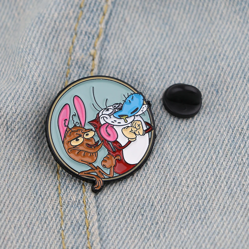 Christmas Funny Brooch Button Pin Round Badges Lapel Tie Pin For Backpack  1pcs