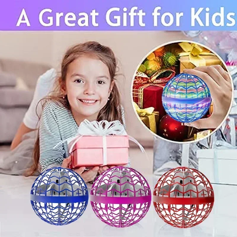 Flying Ball Magic Ball Indoor/Outdoor Flying Rotating Drone Induction Gyroscope Christmas Children's Gift Stress Relieving Toy 4