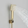 Polish Golden Bathroom Shower Faucet Bathtub Faucet with Hand shower Waterfall Spout Wall Mount Cold Hot Water Mixer Bathing 3