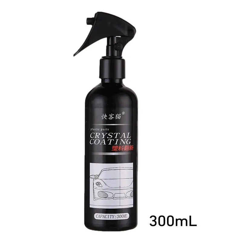 Car Restoring Liquid 300ml Crystal Revitalizing Auto Spray Portable Car Polishing And Trim Restorer For Door Frames Dashboards