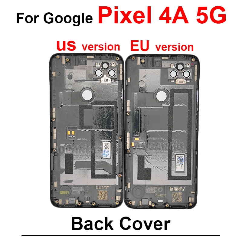 Google Pixel 4A 4G 5G 중간 프레임 + 후면 도어 배터리 뒷면 커버 LCD 디스플레이 브래킷 스티커 교체