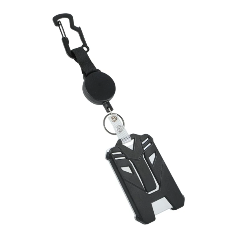 

Retractable Keychain IDs Badge Holder Retractable Badge Reel with Waterproof Card Holder Heavy Duty Carabiner Drop Shipping