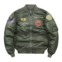 Men's pilot jacket, tough guy autumn/winter pilot jacket, men's embroidered American campus baseball jacket, trendy jacket