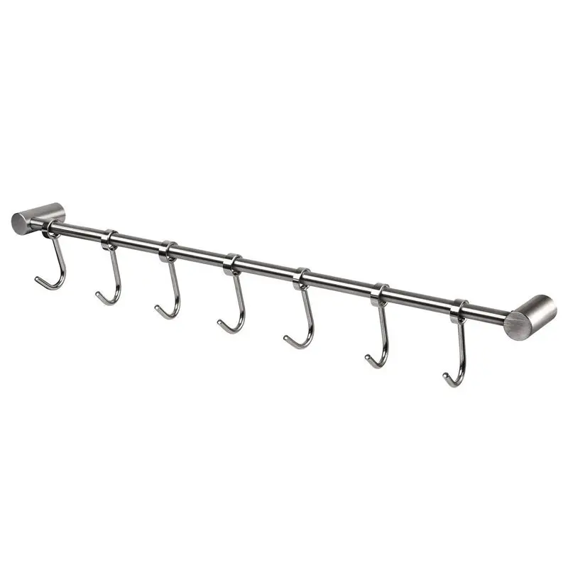 Kitchen Rail Rack Wall Mounted Utensil Hanging Rack Stainless Steel