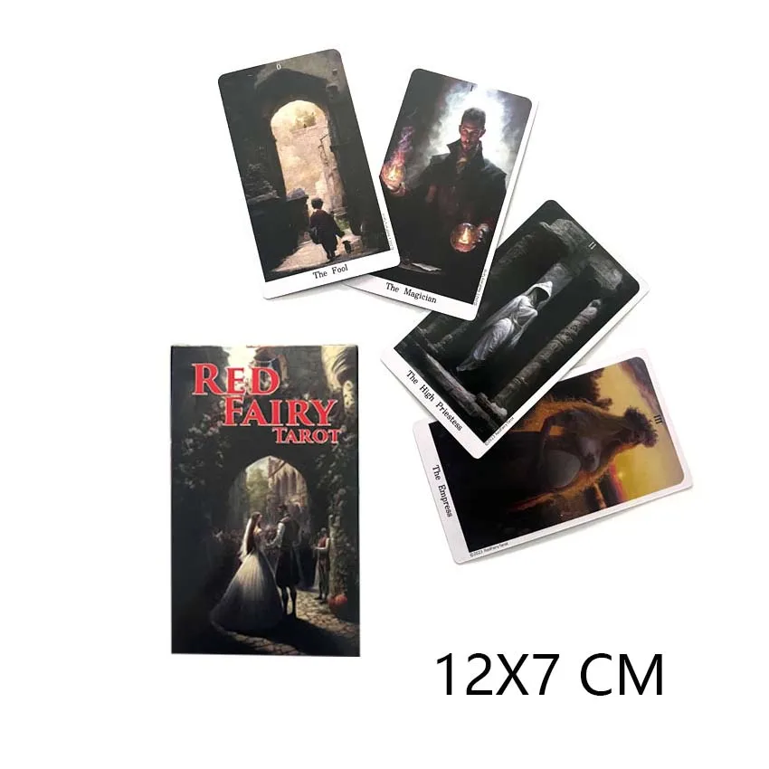 

12X7 CM Red Fairy Tarot Card Games