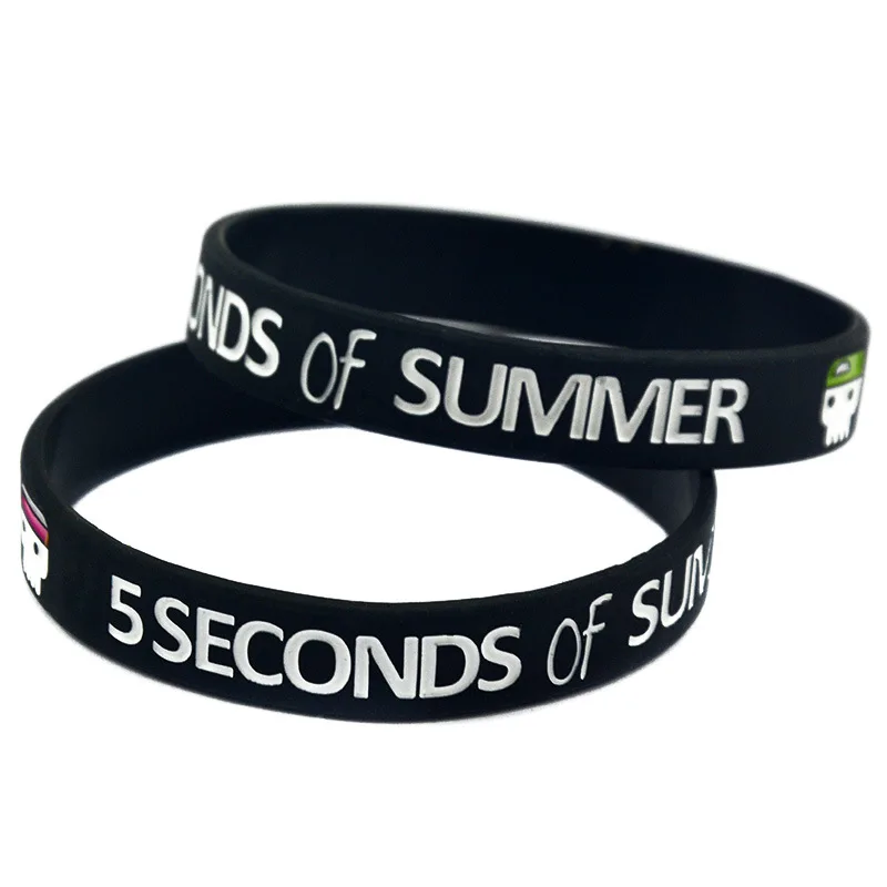 Фото 1PC Music Band Star 5SOS Силиконовые браслеты и браслеты Gifts Jerwerly SH360 №4