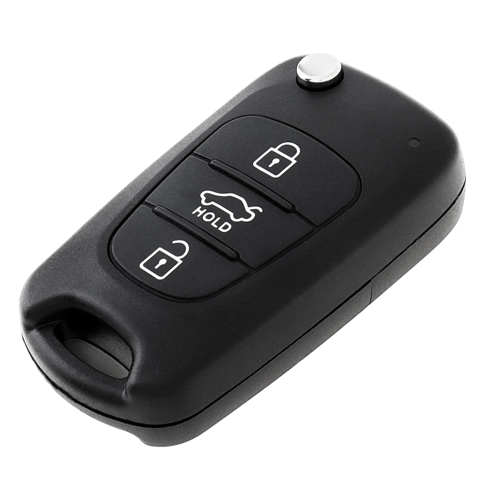 3-Button Flip Folding Car Key Fob Case with Uncut Blade