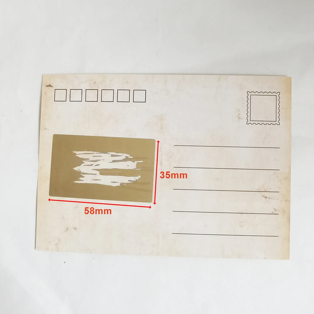 35*58mm 50pcs Silver Gold Adhesive SCRATCH OFF Stickers For DIY Password Hand Made Scratched Stripe Card Film