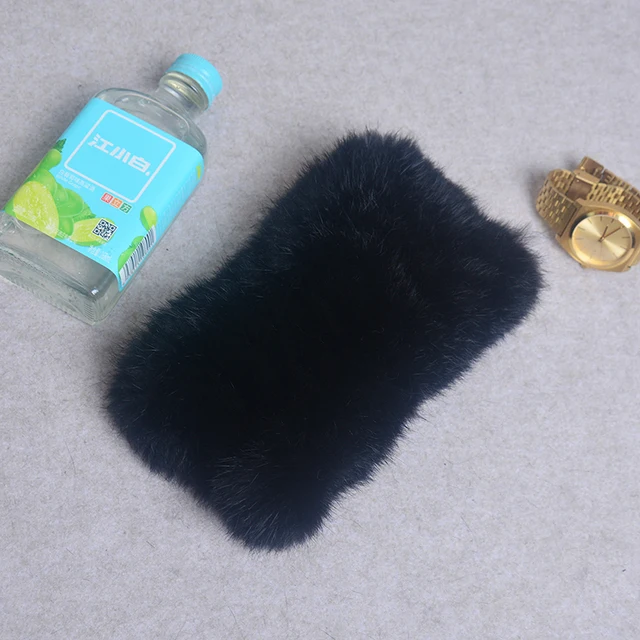 rabbit fur black