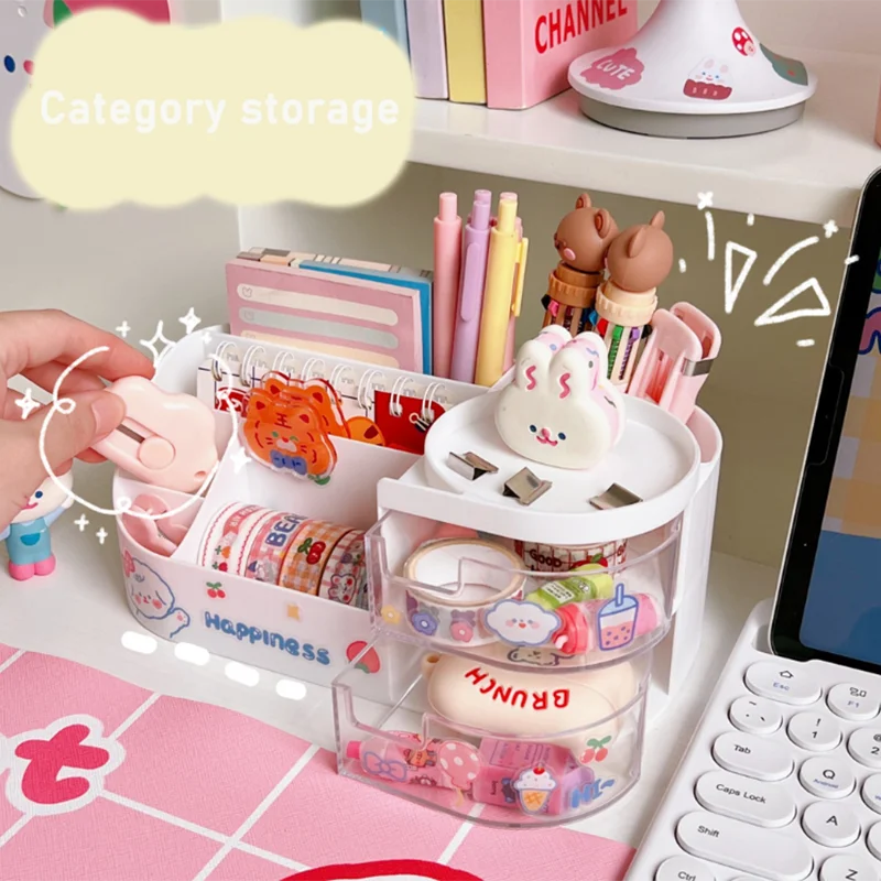 Innovative Stationery Storage Large Capacity Pen Holder Cute Fashionable Student Desk Organizer Creative Office School Supplies 2