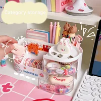 Innovative Stationery Storage Large Capacity Pen Holder Cute Fashionable Student Desk Organizer Creative Office School Supplies 2