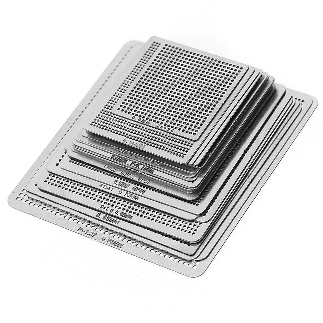 Universal-27pcs-Stainless-Steel-Reballing-Rework-Net-Stencil-Directly ...