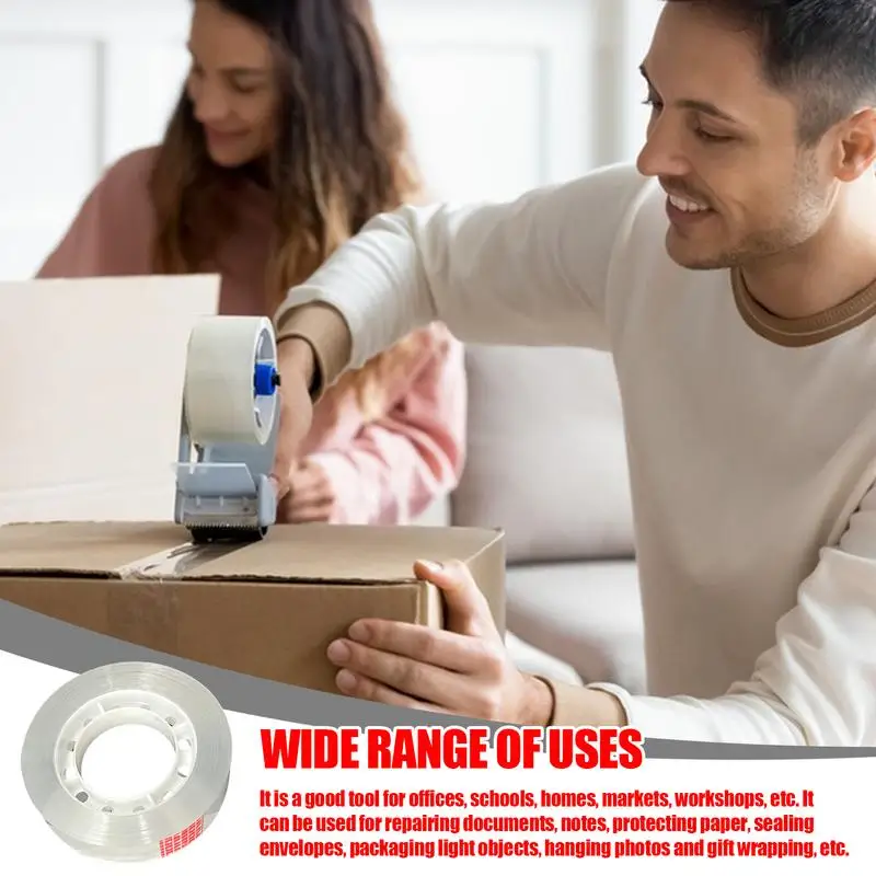 Transparent Stationery Tape 6 Rolls Clear Tape Refill Rolls Release Smoothly Transparent Tape Stationery Tape For Offices