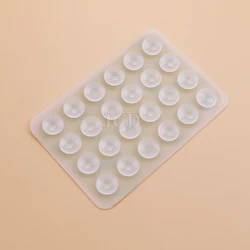 2-Pack Double-Sided Silicone Adhesive Pad with Suction Cup (Transparent)