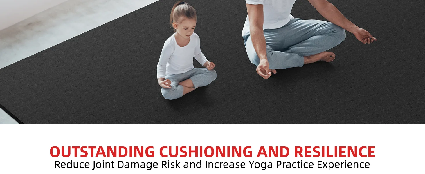 extra large yoga mat thick for home gym exercise workout fitness pilates 