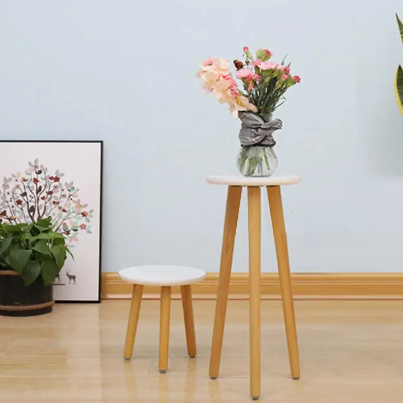 Wooden Plant Stand Flower Pot Base Holder Stool For Home Garden Indoor Outdoor Succulent Flower Display Plant Pot Stand Shelf