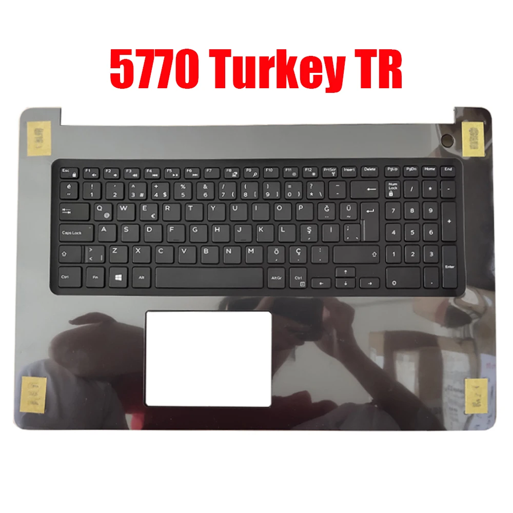 

Turkey TR Laptop Palmrest For DELL For Inspiron 17 5770 04DNW1 4DNW1 0KK2H6 KK2H6 Without Backlit Keyboard Black Upper Case New
