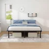 Black Metal Bed Frame,Full Size Bed Frame with Storage Space,Heavy Duty Sturdy Mattress Foundation,No Box Spring Needed 3