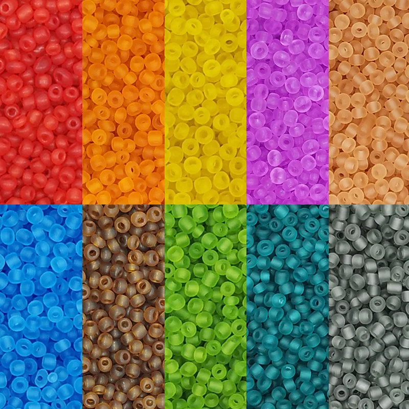 

New Frosted Rice Beads 3mm Stained Glass Spaced Matte Rice Beads Bracelet DIY Clothing Accessories Materials