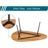 Modern Coffee Table White Oval Coffee Tables for Living Room Simple Center Table for Small Space Home Office Easy Assembly 4