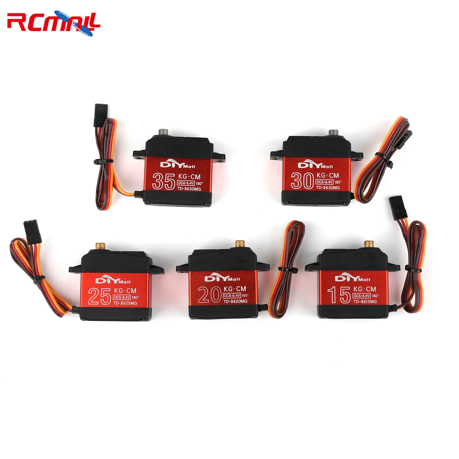 Vue latérale du servomoteur RC 35KG 360° montrant ses dimensions compactes.