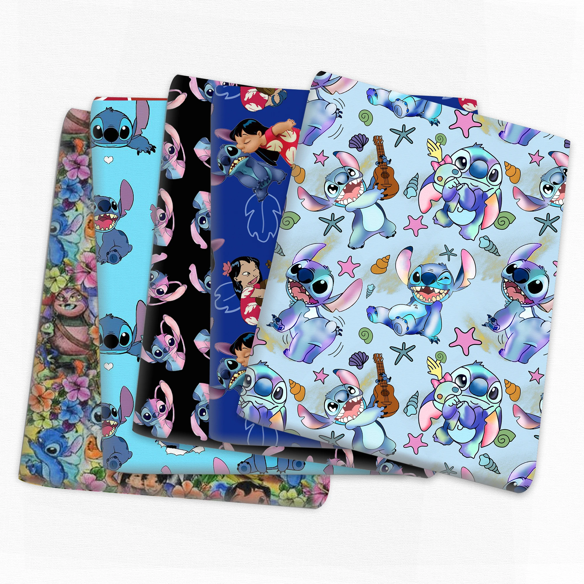 Disney Lilo and Stitch 50*145cm Polyester Cotton Fabric Sewing Quilting