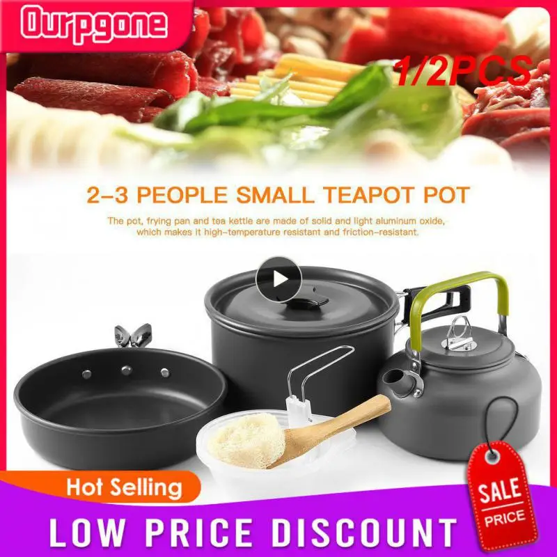 

1/2PCS Water Kettle Portable Ultralight Titainum or Aluminum Camping Water Kettle Outdoor Coffee Pot Teapot Home Hiking and