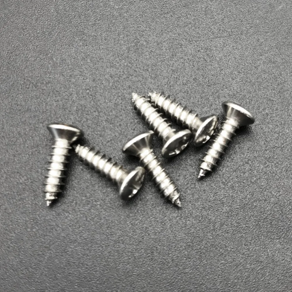 50pcs/set Guitar Pickguard Screws With Box 3*12mm Bass Metal Guitar Pickguard Screws Electric Guitar Plate Fixed Screw