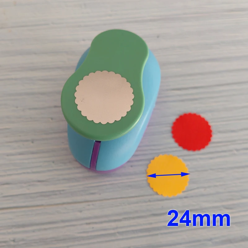 1pc 3" 2" 1.5" 1" Wave Circle Craft Punch Round Hole Paper Cutter Scrapbooking School Puncher EVA Greeting Card DIY Making Cut