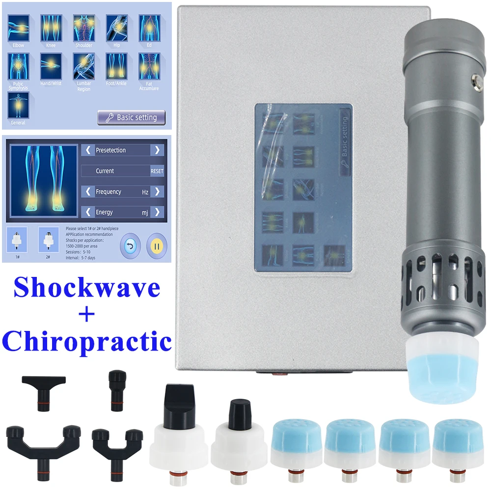 

Extracorporeal Shockwave Therapy Machine Portable 2 In 1 Shock Wave Chiropractic 250MJ ED Treatment Muscle Body Relax Massager