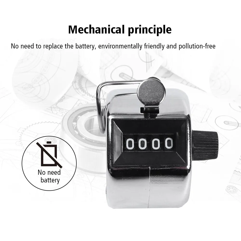 1PC 4 Digit Mini Hand Held Tally Counter Digital Golf Clicker Manual Training Counting Max 9999
