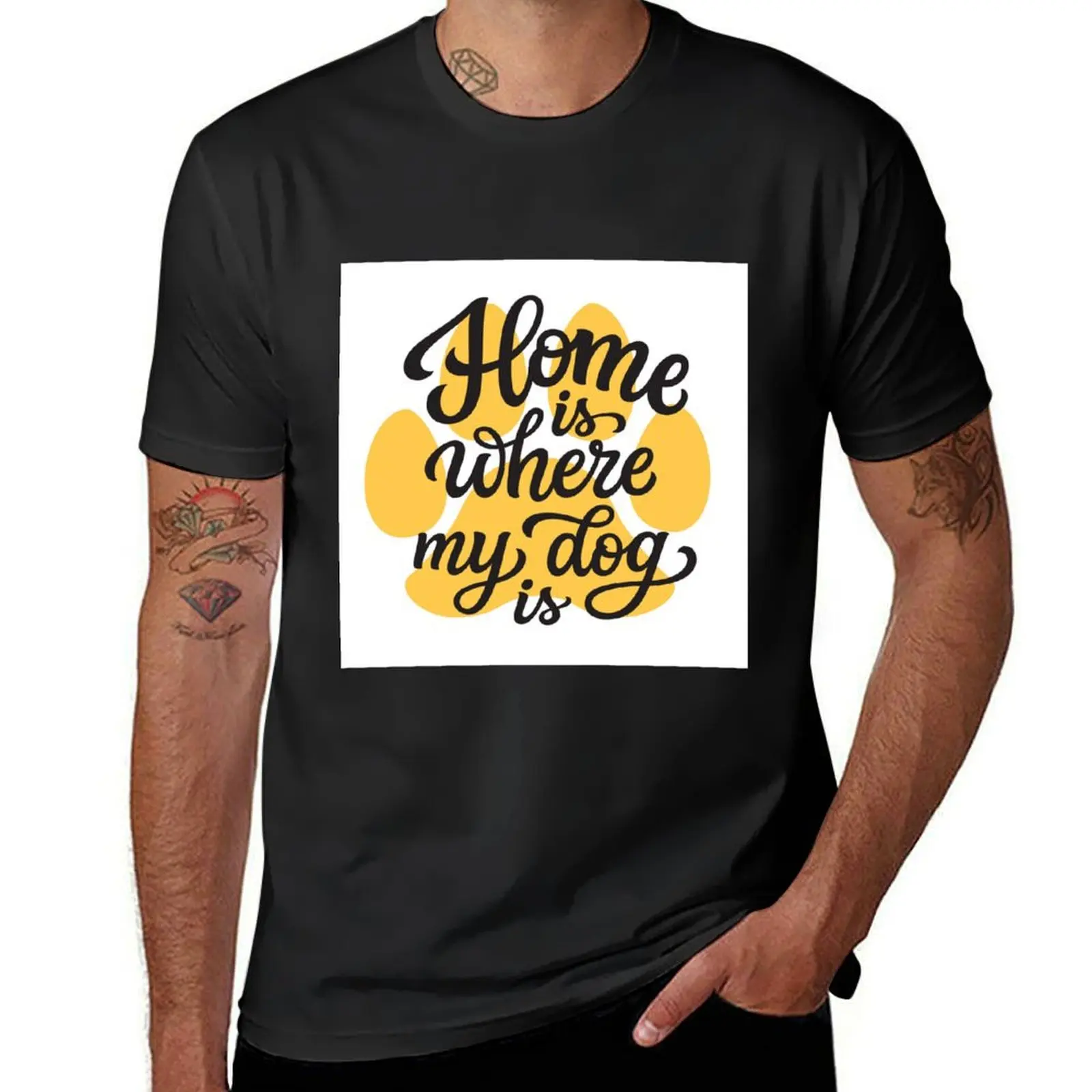 

Animal Dog Bp - Home Is Where My Dog Is T-Shirt anime plus sizes anime clothes summer top t shirts for men pack