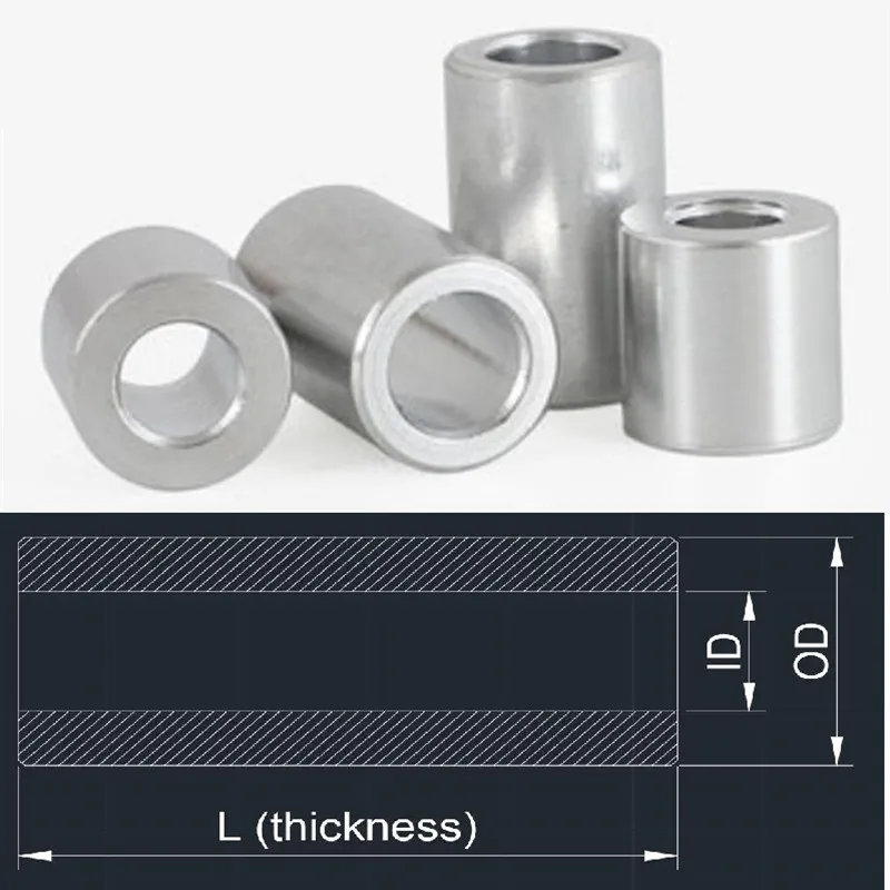 10pcs M3 M4 M5 M6 M8 M10 Aluminum Washer Bushing Round Hollow No Thread ...