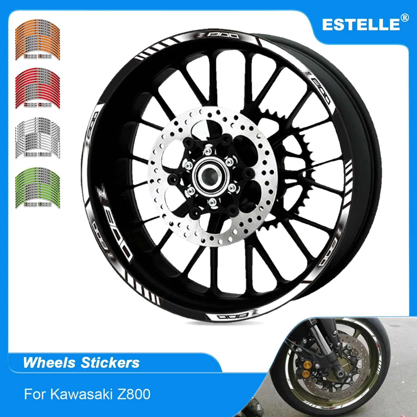 

Лидер продаж, наклейка на обод колеса мотоцикла, наклейки на обод, пленка для шин, светоотражающие наклейки, украшение для шин для kawasaki Z800 все годы