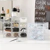 6/9/12 Grids Mini Drawer Storage Box Acrylic Earring Organizer Boxes Transparent Ring Jewelry Cosmeyic Drawers Desktop Organizer 2