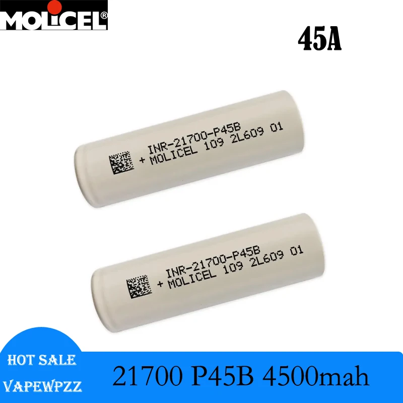 Molicel-bateria de Descarga Original para Ferramenta Elétrica 3.6v 21700 P45b Inr21700-p45b 4500mah 45a 16 Pcs