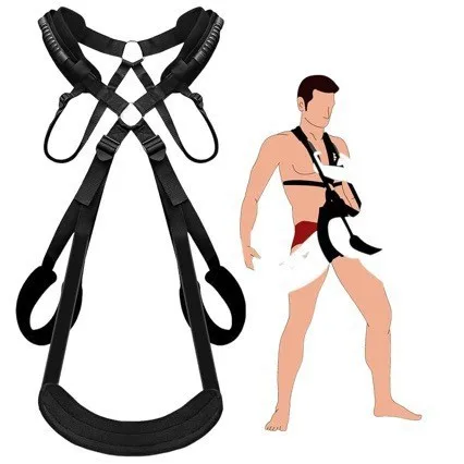 BDSM Sex Swing Set with Bondage Love Slings for Couples Adjustable Strap Adult Sex Toy Soft Plush Padding Mat Sex Restraints Toy
