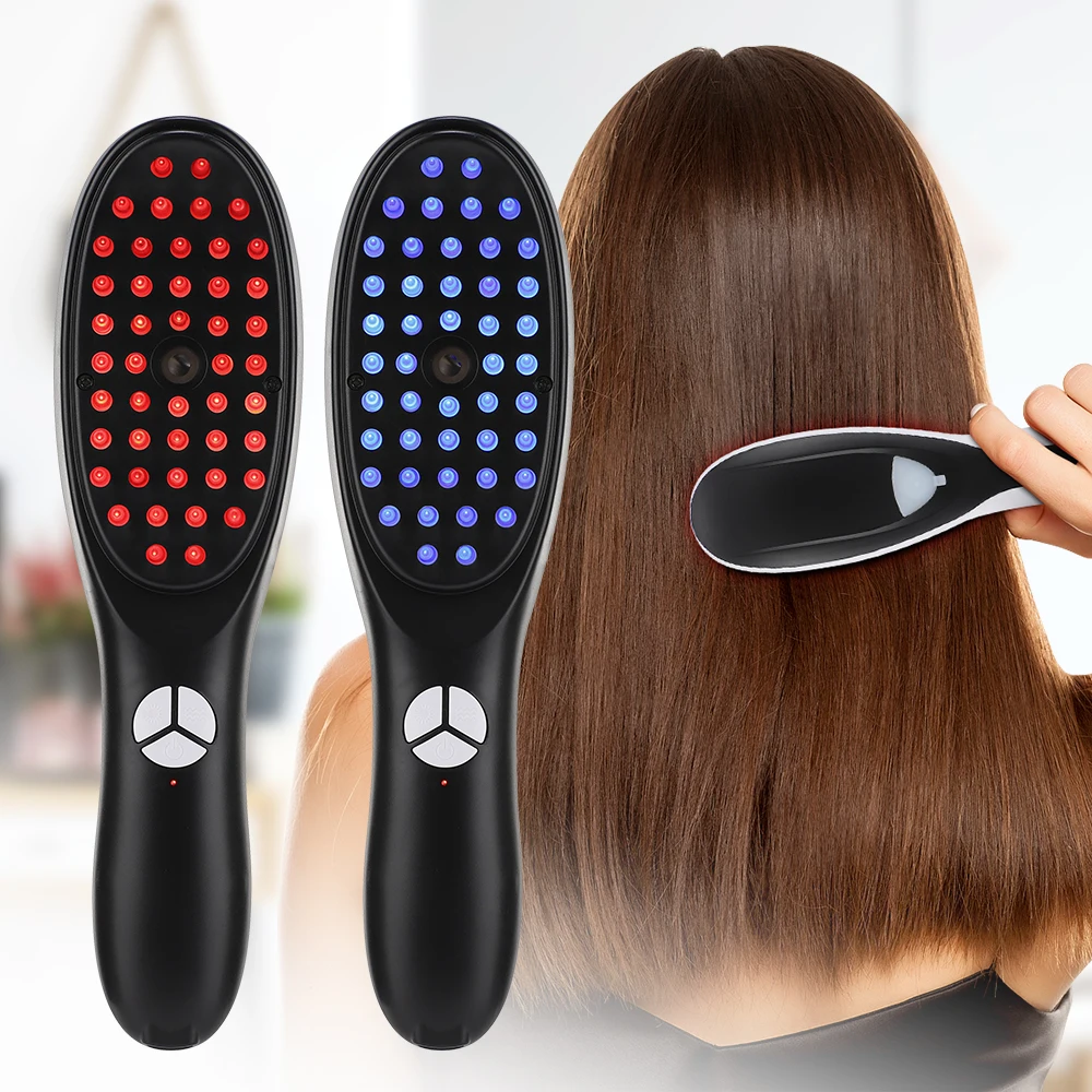 Electric Massage Comb for Hair Growth with Vibration and LED Light