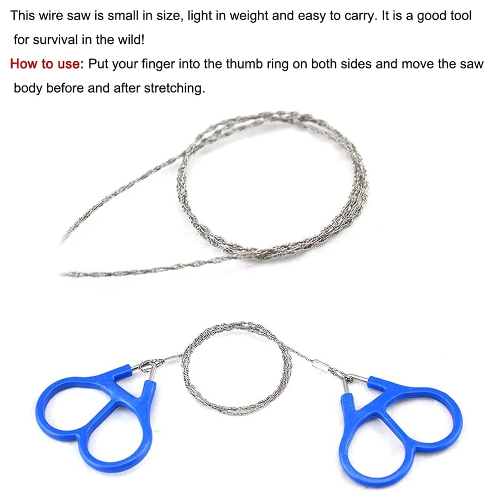 Saw Wire EDC Emergency Survival Gear Outdoor Plastic Steel Ring Scroll Travel Camping Hiking Hunting Climbing Survival Tool Kit