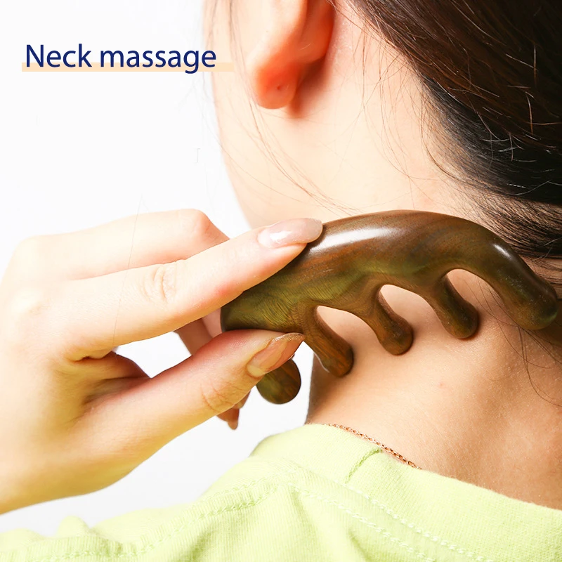 

Массажная расческа для волос, 8 типов, 5 зубьев, натуральная металлическая головка, инструмент для массажа, ручная работа, Антистатическая расческа для массажа и соскабливания