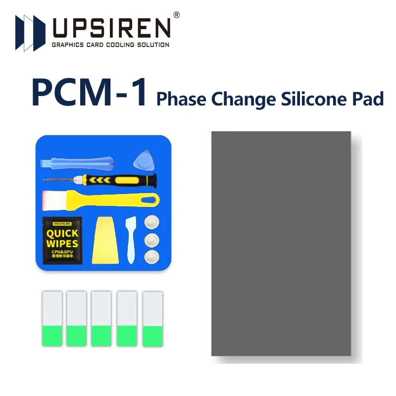 UPSIREN PCM-1 сменная термопаста PCM Pad, твердая силиконовая смазка, изменение фазы, силиконовая паста, Термопаста PCM (art.: 3920c7df80e98) - 3920c7df80e98