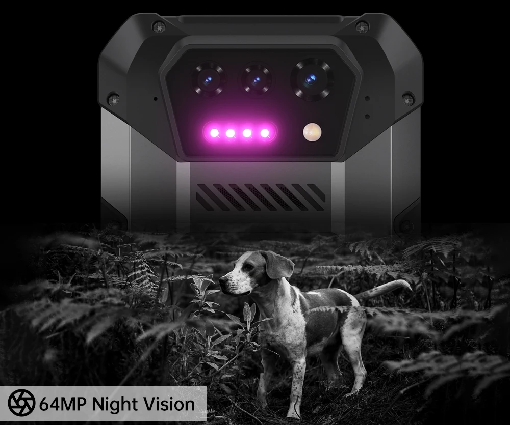 Unihertz Hike 8849 Rugged Smartphone Android 14 with 200 Meter Flashlight 23800mAh Dual Speaker 24GB 512GB G200 CPU NFC