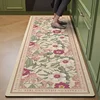 Kitchen Floor Mat Leather Pvc Carpet Waterproof Oil-proof Foot Mats Home Decoration Flower Floral Rug Кухонный Ковер 주방바닥매트 1